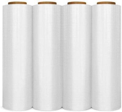 18'' x 1500', 70 Gauge 4 Rolls Pallet Hand Wrap - 1500 feet, Qualifies for Free Shipping